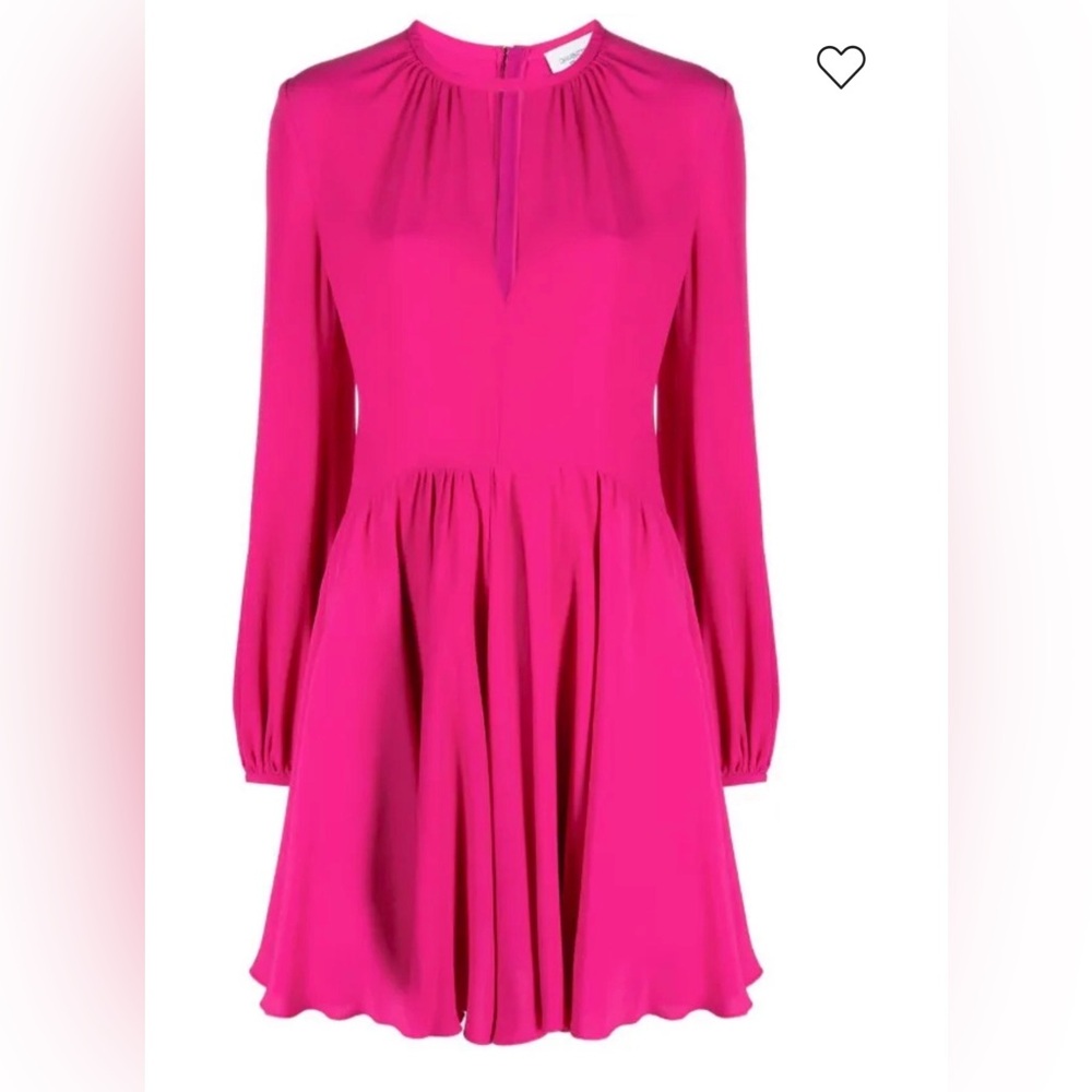 🩷 NEW Giambatista Valli $2690 Amara  Pink Long Sleeve Dress